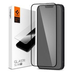 Spigen Spigen Glass FC - Kaljeno steklo za iPhone 14 / iPhone 13 / iPhone 13 Pro (črn okvir)