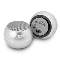 Guess Guess Mini Bluetooth zvočnik 3W 4H - Bluetooth 5.0 zvočnik (srebrn)