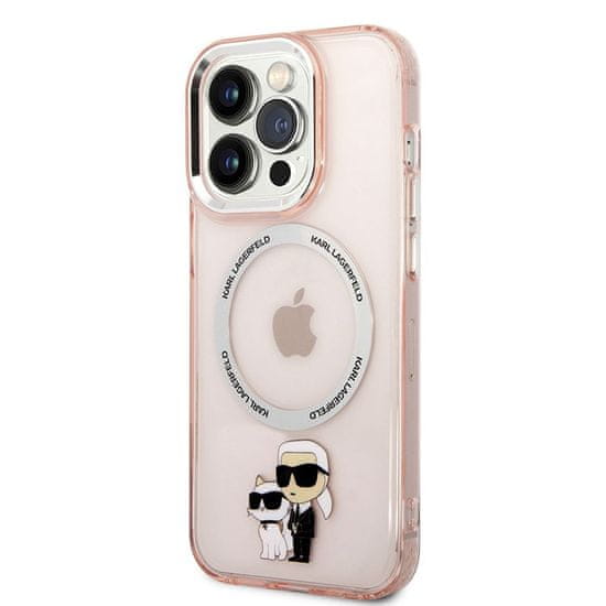 Karl Lagerfeld Karl Lagerfeld IML NFT Karl &amp; Choupette Magsafe - Ohišje za iPhone 14 Pro (roza)