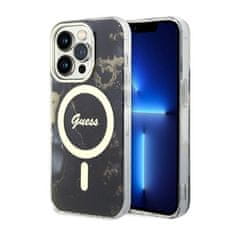 Guess Guess Golden Marble MagSafe - ohišje za iPhone 14 Pro Max (črno)