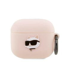 Karl Lagerfeld Karl Lagerfeld Silikonski ovitek NFT Choupette Head 3D - AirPods 3 (roza)