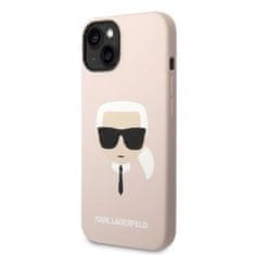 Karl Lagerfeld Karl Lagerfeld Silikonsko ohišje Iconic Karl`s Head MagSafe - ohišje za iPhone 14 Plus (roza)