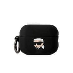 Karl Lagerfeld Karl Lagerfeld Silikonski etui NFT Karl Head 3D - AirPods Pro 2 (črn)