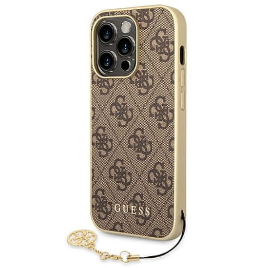 Guess Kolekcija Guess 4G Charms - Ohišje za iPhone 14 Pro Max (rjavo)