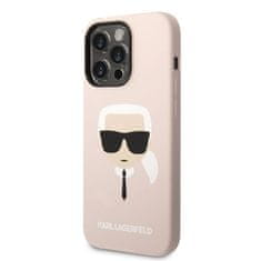 Karl Lagerfeld Karl Lagerfeld Silikonsko ohišje Karl`s Head MagSafe - ohišje za iPhone 14 Pro (roza)