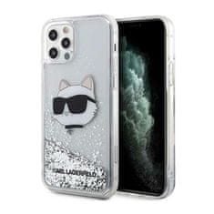 Karl Lagerfeld Karl Lagerfeld Liquid Glitter NFT Choupette Head - ohišje za iPhone 12 / iPhone 12 Pro (srebrno)