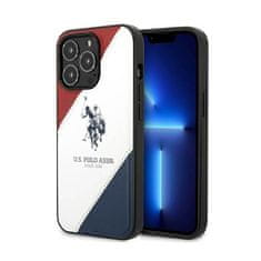 US Polo US Polo Assn Tricolor Embossed - Ohišje za iPhone 14 Pro (belo)