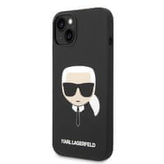 Karl Lagerfeld Karl Lagerfeld Silikonsko ohišje Iconic Karl`s Head MagSafe - ohišje za iPhone 14 Plus (črno)