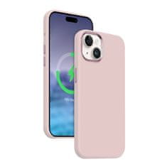 NEW Crong Color Cover LUX Magnetic - ohišje MagSafe za iPhone 15 (roza)