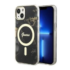 Guess Guess Golden Marble MagSafe - ohišje za iPhone 14 (črno)