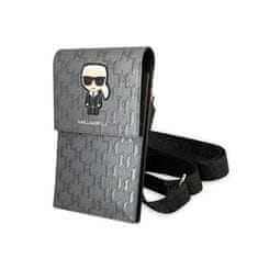 Karl Lagerfeld Karl Lagerfeld Monogram Ikonik Patch Wallet Phone Bag - torbica za pametne telefone in dodatke (srebrna)