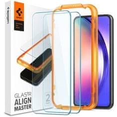 Spigen Spigen Alm Glas.TR 2-Pack - Kaljeno steklo za Samsung Galaxy A54 5G (2 kosa) (prozorno)