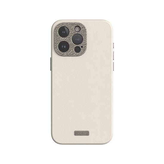 Moshi Moshi Napa MagSafe - Usnjeni etui za iPhone 15 Pro (Eggnog White)