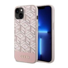 Guess Ohišje Guess GCube Stripes MagSafe za iPhone 14 (roza)