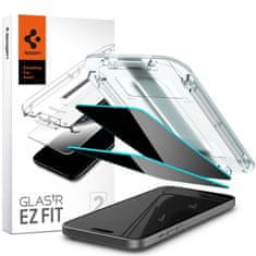 Spigen Spigen GLAS.TR EZ FIT Privacy 2-Pack - Kaljeno steklo s filtrom za zasebnost za iPhone 15 2 kosa.