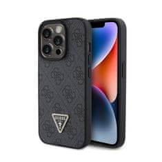 Guess Guess usnje 4G Triangle Strass - Ohišje za iPhone 15 Pro (črno)