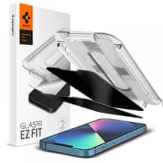 Spigen Spigen GLAS.TR EZ FIT Privacy 2-Pack - Kaljeno steklo s filtrom za zasebnost za iPhone 14 / iPhone 13 Pro / iPhone 13 2 kosa