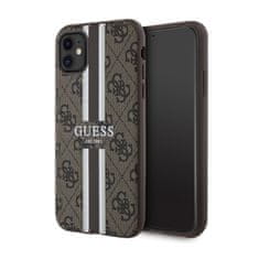 Guess Guess 4G Printed Stripes MagSafe - etui za iPhone 11 (rjav)