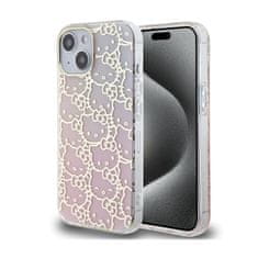 HELLO KITTY Hello Kitty IML Gradient Electrop Crowded Kitty Head - ohišje za iPhone 15 (roza)