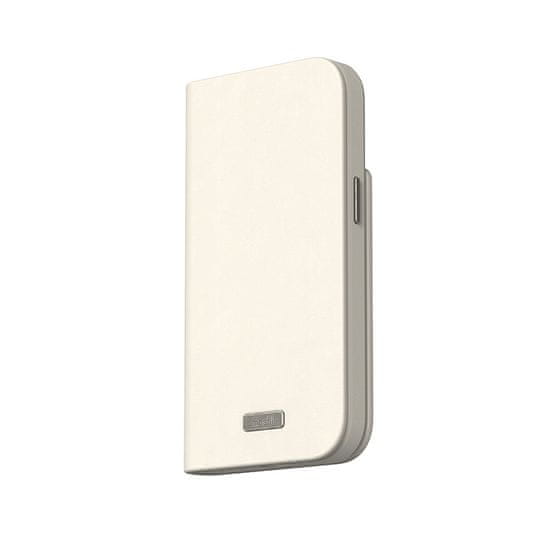 Moshi Moshi Overture MagSafe - Usnjeni ovitek 3-v-1 s prevleko za iPhone 15 (Eggnog White)