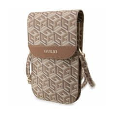 Guess Torbica za telefon Guess GCube Stripe - Torbica s predalom za pametni telefon (rjava)