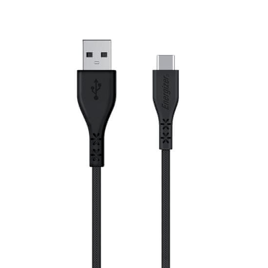 Energizer Energizer HardCase - Priključni kabel USB-A na USB-C 1,2 m (črn) Doživljenjska garancija