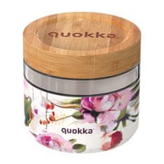 QUOKKA Quokka Deli Food Jar - Steklena posoda za hrano / škatla za kosilo 820 ml (Dark Flowers)