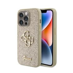 Guess Ohišje Guess Glitter Script Big 4G - iPhone 15 Pro (zlato)