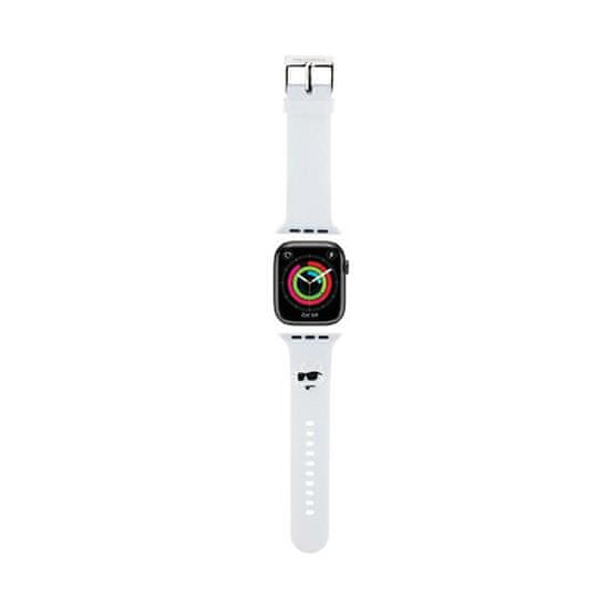 Karl Lagerfeld Karl Lagerfeld 3D gumijasti trak z glavo Choupette NFT za Apple Watch 42/44/45/49 mm (bel)