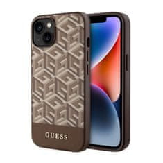 Guess Ohišje Guess GCube Stripes MagSafe za iPhone 14 Plus (rjavo)