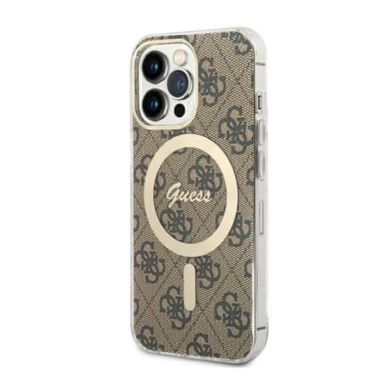 Guess Ohišje Guess 4G MagSafe - iPhone 13 Pro (rjavo)