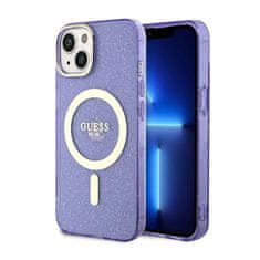 Guess Ohišje Guess Glitter Gold MagSafe za iPhone 14 Plus (vijolično)