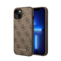 Guess Guess 4G Metal Gold Logo - Ohišje za iPhone 15 Plus (rjavo)