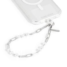 NEW Case-Mate telefonska zapestnica z verižico - univerzalna telefonska vrvica (srebrni biser)