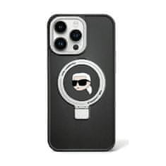 Karl Lagerfeld Karl Lagerfeld Obročno stojalo Karl Head MagSafe - ohišje za iPhone 15 Plus (črno)