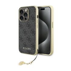 Guess Kolekcija Guess 4G Charms - Ohišje za iPhone 15 Pro (sivo)