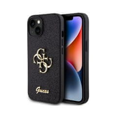 Guess Guess Glitter Script Big 4G - Ohišje za iPhone 15 (črno)