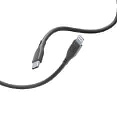 CellularLine Cellularline Soft Cable - kabel USB-C z Lightningom s certifikatom MFi 1,2 m (črn)