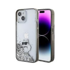 Karl Lagerfeld Karl Lagerfeld Liquid Glitter Choupette - ohišje za iPhone 15 (prozorno)