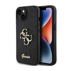 Guess Guess Glitter Script Big 4G - Ohišje za iPhone 15 Plus (črno)