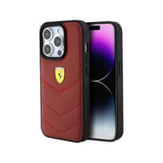 Ferrari Prešiti kovinski logotip Ferrari - ohišje za iPhone 15 Pro (rdeče)