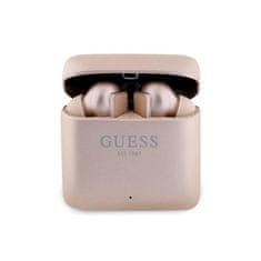 Guess Guess Printed Logo - slušalke Bluetooth TWS + polnilna torbica (roza)