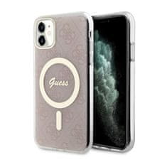 Guess Guess 4G MagSafe - ohišje za iPhone 11 (roza)