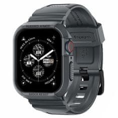 Spigen Spigen Rugged Armor Pro - Trak z ohišjem za Apple Watch 4/5/6/7/8/9/SE 44/45 mm (temno siva)