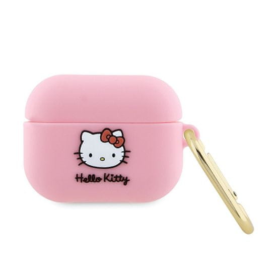 HELLO KITTY Hello Kitty Silikonski 3D Kitty Head - Ovitek za AirPods Pro (roza)