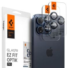 Spigen Spigen Optik.TR EZ Fit Camera Lens Protector 2-Pack - zaščitno steklo za objektiv za iPhone 15 Pro / 15 Pro Max / iPhone 14 Pro / 14 Pro Max (2 kosa) (Blue Titani