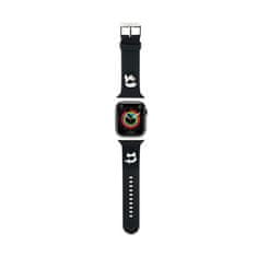 Karl Lagerfeld Karl Lagerfeld 3D gumijasti trak Karl &amp; Choupette Heads NFT za Apple Watch 38/40/41 mm (črn)