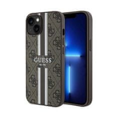 Guess Guess 4G Printed Stripes MagSafe - Ohišje za iPhone 15 (rjavo)