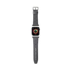 Karl Lagerfeld Karl Lagerfeld Saffiano Monogram - Pasek do Apple Watch 42/44/45/49 mm (srebrny)