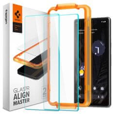 Spigen Spigen Alm Glas.TR 2-Pack - Kaljeno steklo za Google Pixel 7A (2 kosa) (prozorno)